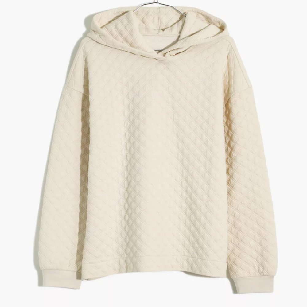 Madewell (re)sourced quilted hoodie sweatshirt